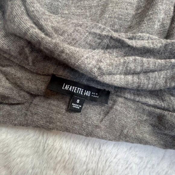 Lafayette 148 New York Womens Shawl Collar Wool Cardigan Sweater Small Gray - Picture 3 of 10